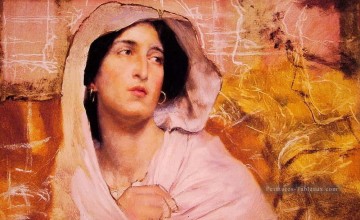 portrait Tableau Peinture - Portrait d’une femme romantique Sir Lawrence Alma Tadema